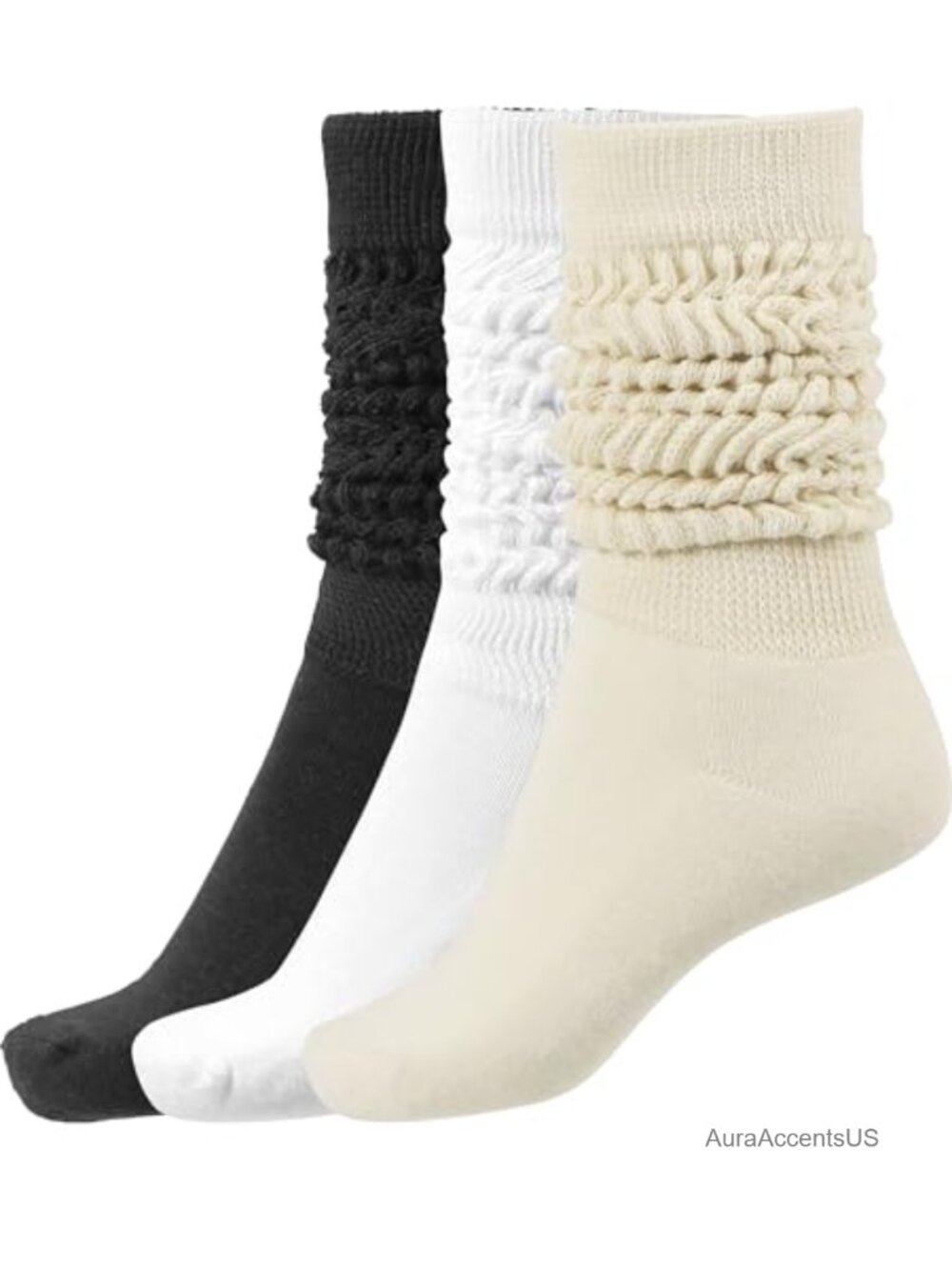 Women's Slouch Socks Thigh High Boot Scrunch Socks